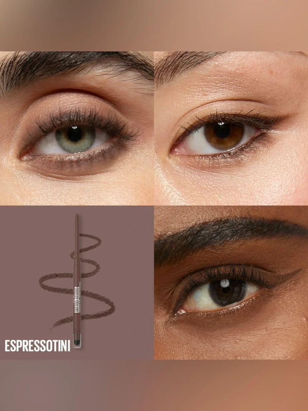 Maybelline New York Tattoo Studio Smokey Gel Pencil Eyeliner Brown & Black (set)